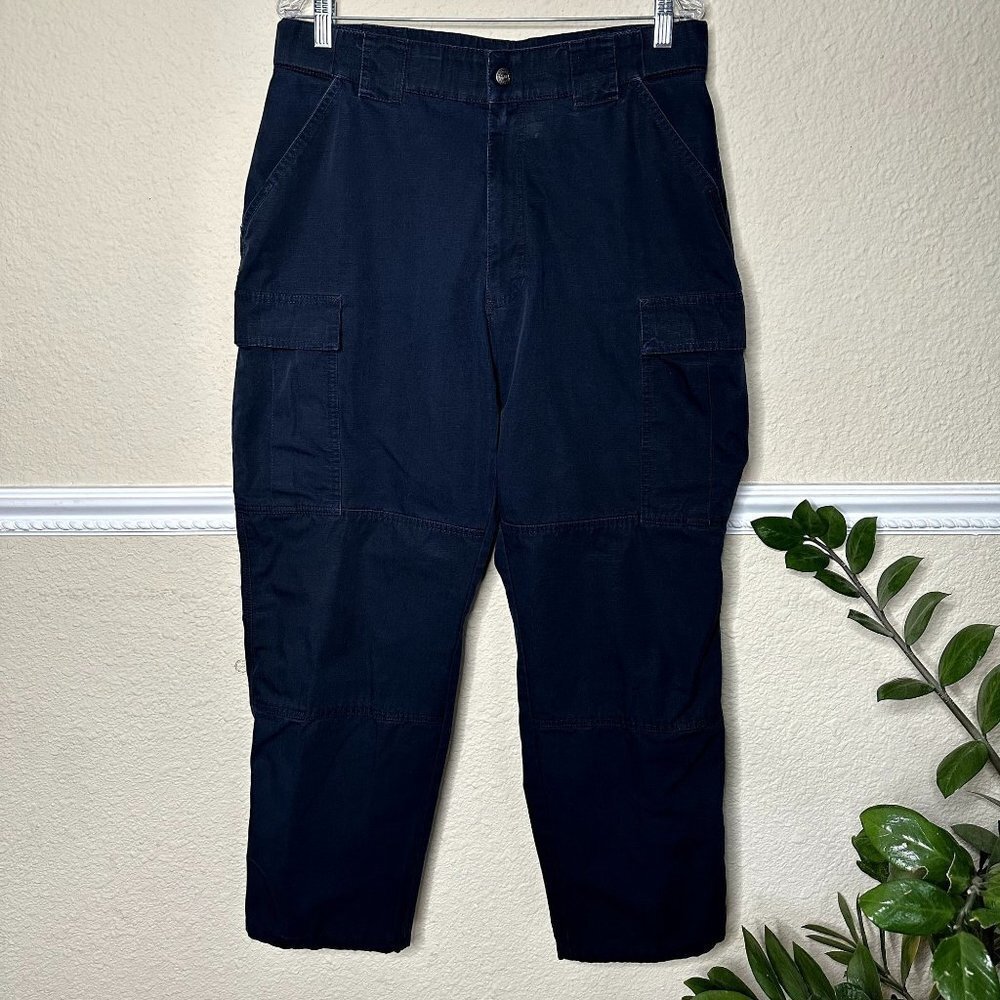 5.11 Tactical Cargo Pants Men's Large Waist 35.5-39 Regular Inseam Navy Blue